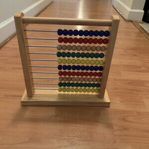 Melissa & Doug Abacus Classic Wooden Educational Counting Toy 100 Beads